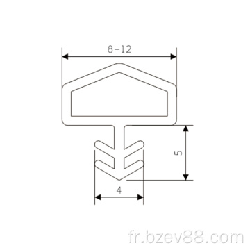 Prix ​​d&#39;usine de type DE DEP Joint en caoutchouc pour la porte et le cadre de fenêtre Joint en caoutchouc résistant à la chaleur pour la porte en bois